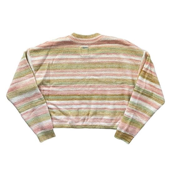 BILLABONG SO Charmed Striped Cropped Sweater Size Large - Picture 4 of 11